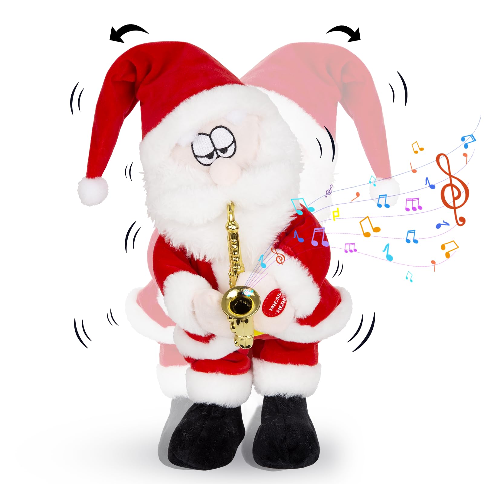 Amazon.com: WeDoSoy Singing Dancing and Saxophone Playing Santa
